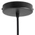 Black Single Hole 120mm Ceiling Rose Kit