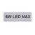 6W LED Max Wattage Sticker Single