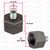 Black 20.9mm BSP Hollow Plug with 10mm allthread [PLU10138]