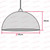 35cm Cream Metal Dome Shade