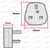 13A Plug. 13A Fuse. Strap Cord Grip: White