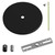 Flush-Mounted Ceiling Rose with 1 Central Hole Black