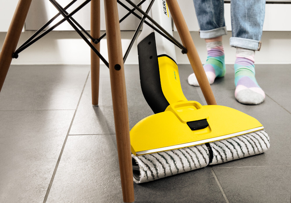 Karcher Floor Cleaner Roller Set for Stone Floors - Integrated Bristles for Deep Cleaning