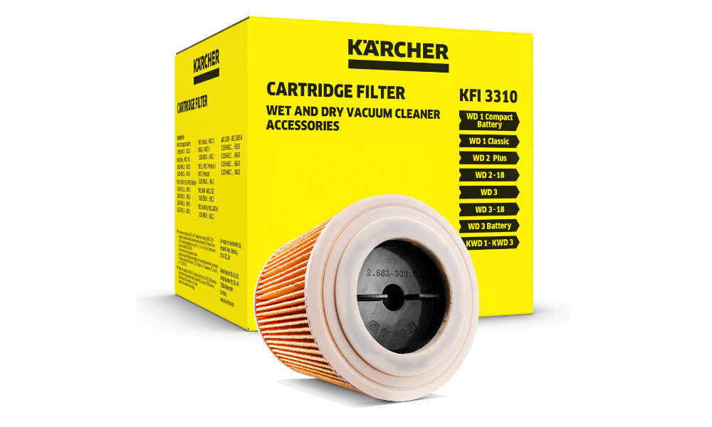 Karcher Wet and Dry Cartridge Filter - Genuine Kärcher Replacement Part