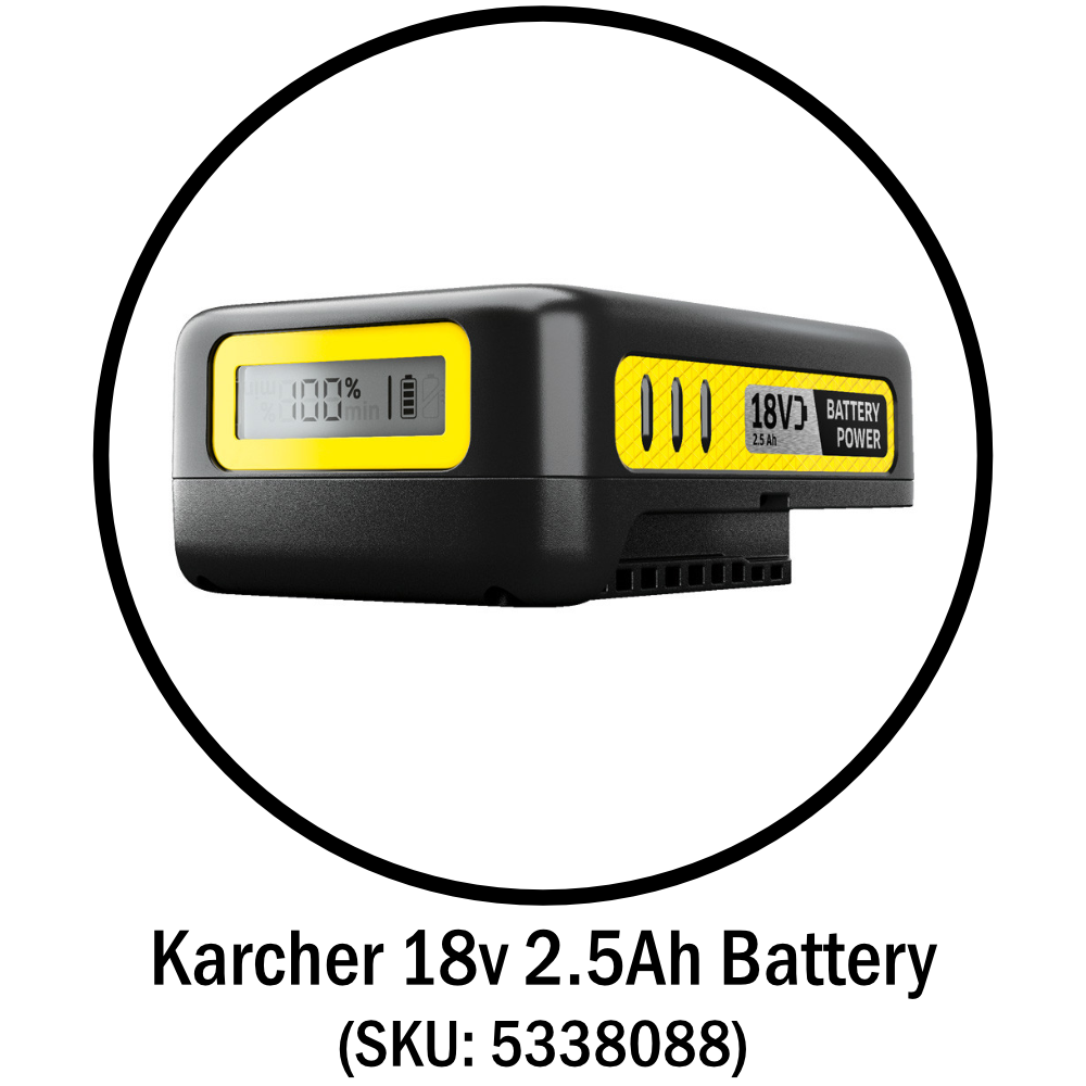 Karcher 18v 2.5Ah Battery