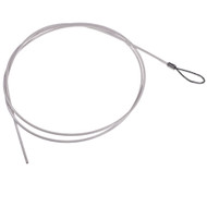 1m White PVC Coated Stainless Steel 1.5mm Wire Rope With Loop