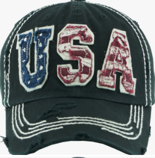 Pink happy camper baseball hat