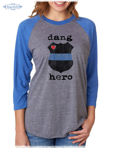 Dang Hero raglan tee by Dang Chicks