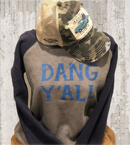 Dang Y'all Color Block Sweat Shirt 