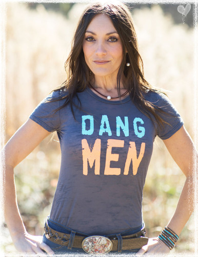 Dang Men charcoal burnout tee by Dang Chicks