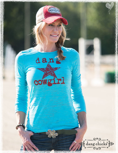 Dang Cowgirl Long Sleeve Fog - by Dang Chicks
