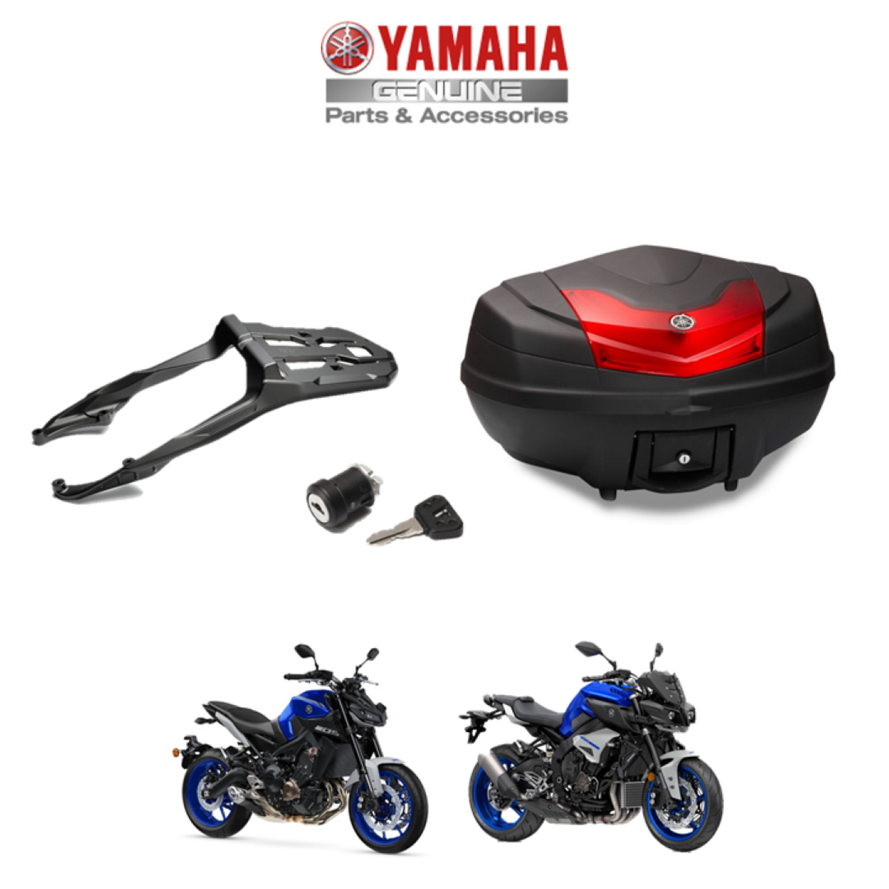 Genuine Yamaha MT-09 to 2020 & MT-10 50l Top Box Luggage Kit for Sale | Flitwick Motorcycles