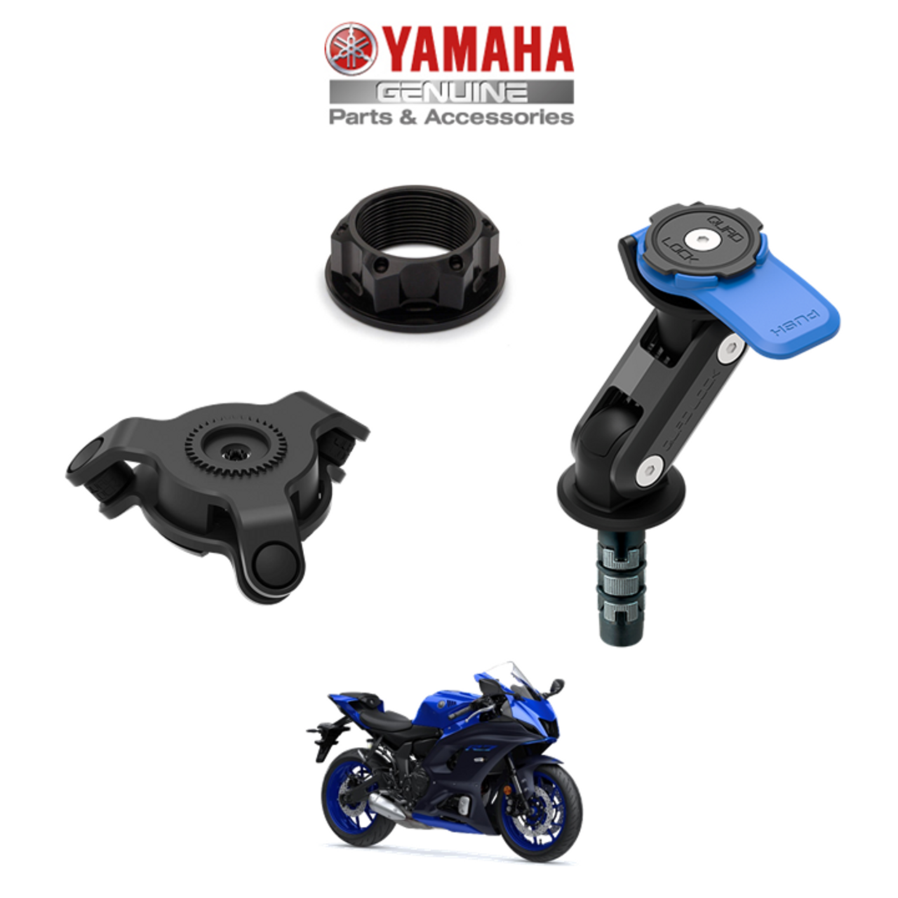 QUAD LOCK Motorcycle Fork Stem Mount Kit for Yamaha R7 for Sale