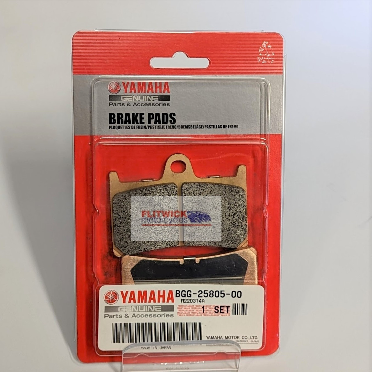 Genuine Yamaha OEM MT-10 *SP Only* 2022 Onwards Front Brake Pad Pair Set -  BGG-25805-00