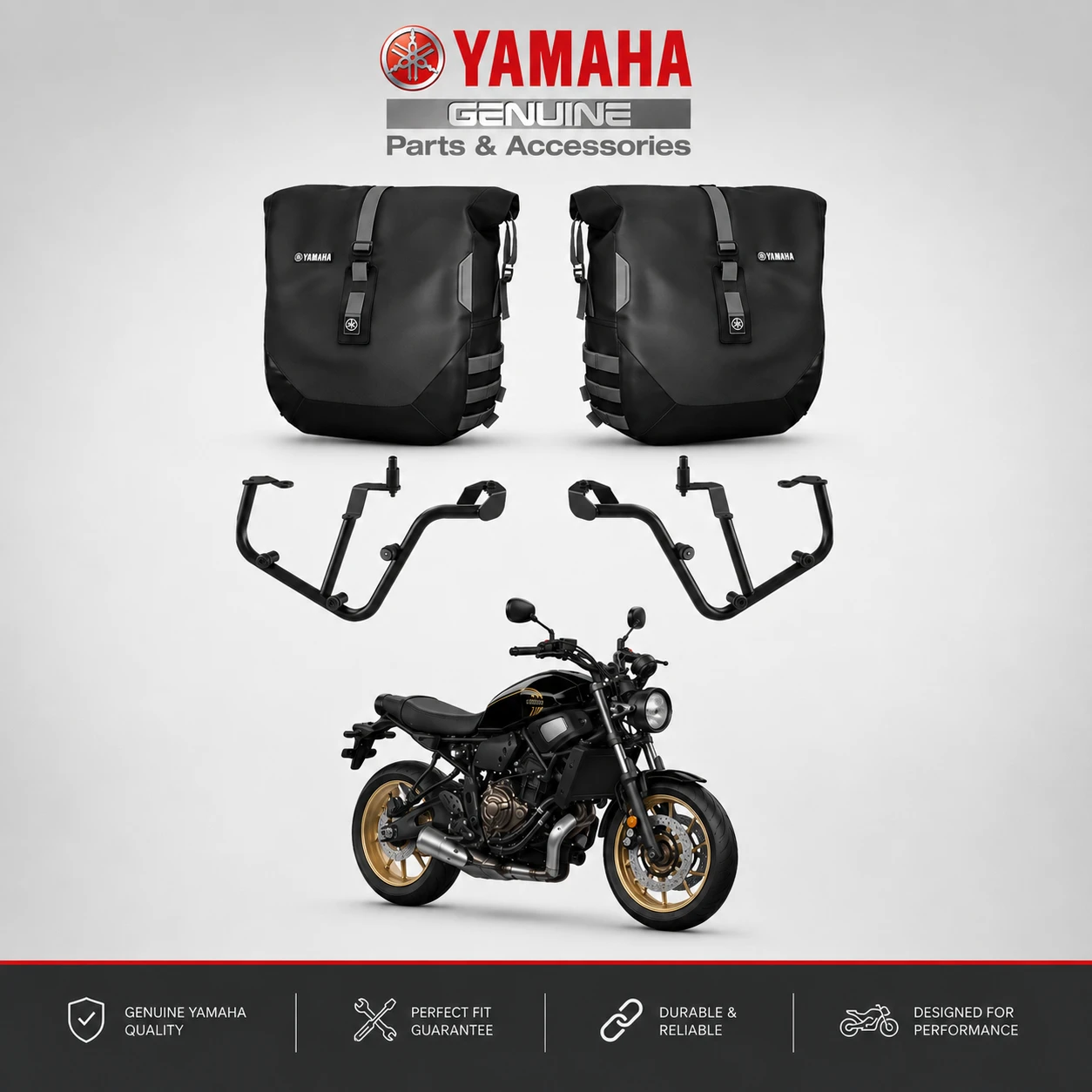 Genuine Yamaha XSR700 all years -Soft Side Bag Luggage Kit for