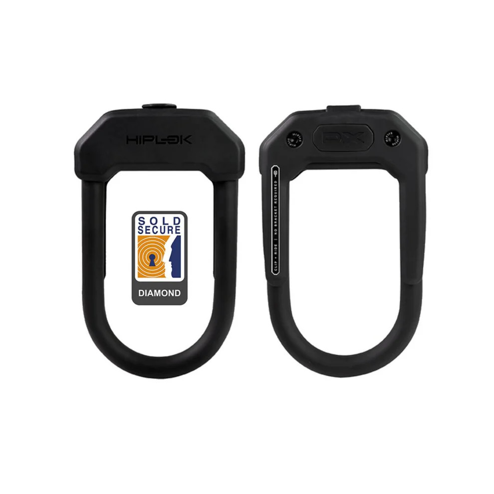 Hiplok DX Bike/Bicycle/E-Bike D Lock Black Sold Secure Diamond