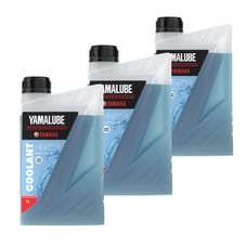 Yamalube Pre Mixed Motorcycle Radiator Coolant Anti-Freeze 1L Can x3