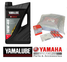 Genuine Yamaha Service Kit For MT-09, XSR900, & Tracer 900 Up To 2020 - Yamalube Semi-Synthetic Oil/Oil & Air Filters/Plugs/Washer