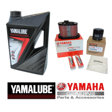 Genuine Yamaha Service Kit For MT-07, Tracer 700, Tracer 7, XSR700, & TENERE 700 - Yamalube Fully-Synthetic Oil/Oil & Air Filters/Plugs/Washer