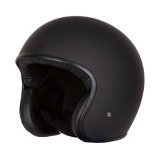 Merlin Blackbird Jet Open-Face Motorcycle Helmet - Naked Matte Black