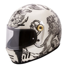 Merlin Revival Vintage Full-Face Motorcycle Helmet - Versus Off White