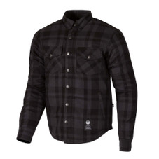Merlin Axe Hydro Waterproof Kevlar Motorcycle Shirt - Black/Grey Chequered