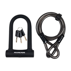 Riderr Motorcycle U-Lock Cable Black