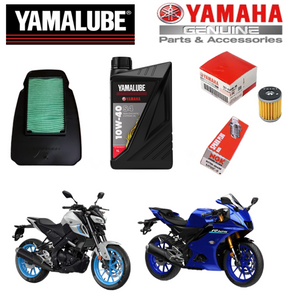Yamaha YZF-R125 2019- & MT-125 2020- Service Kit - Semi Synthetic Oil, Filters & Plug