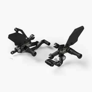 Genuine Yamaha Billet Black Rearset Kit for YZF-R7