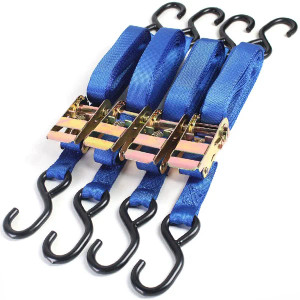 Bike It 4 Piece Ratchet Strap Set - Blue