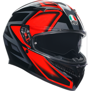 AGV K3 Motorcycle Helmet Full Face - Black/Red Compound