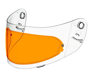 SHOEI Amber Pinlock Lens For CX1-CXV1 Visors