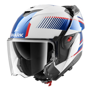 Shark OXO Motorcycle Helmet - Sikter WUB White/Red/Blue