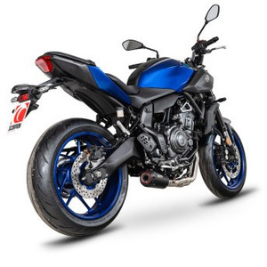 Scorpion Red Power Black Ceramic Coated Full System For Yamaha MT-07 2025 Onwards PYA135SYSBCER