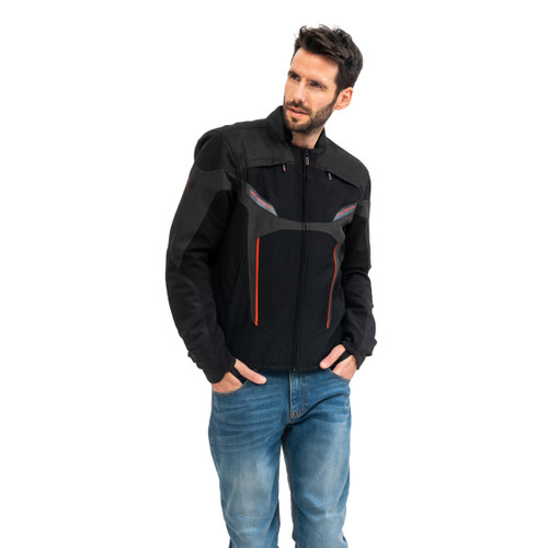 Genuine Yamaha MT Paz Men's Textile Jacket Black/Orange made by