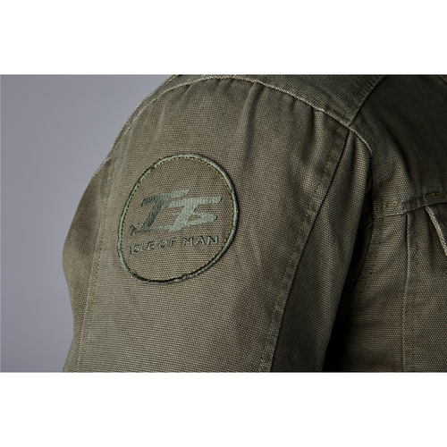 RST IOM TT Crosby CE Men's Textile Motorcycle Jacket Olive for