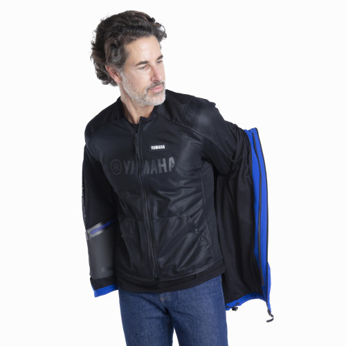 Genuine Yamaha Men's Paddock Blue Softshell Rwan Armoured Riding