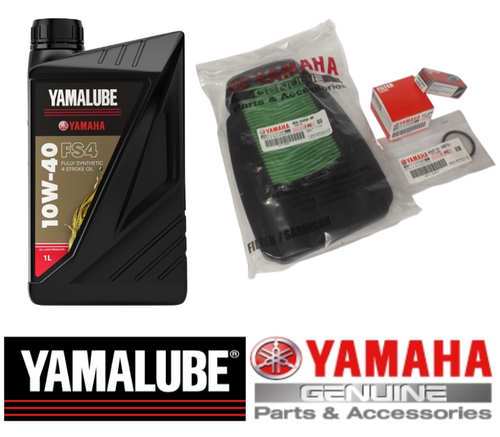 Genuine Yamaha Service Kit For YZF-R125 2019 Onwards & MT-125 2020 Onwards - Yamalube Fully-Synthetic Oil/Oil & Air Filters/Spark Plug/Washer