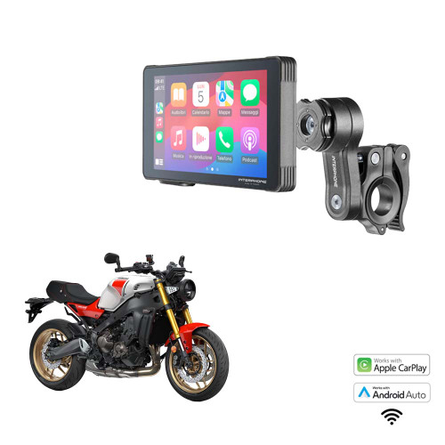 2022-2026 Yamaha XSR 900 Interphone Sync 55 Apple CarPlay & Android Auto Display