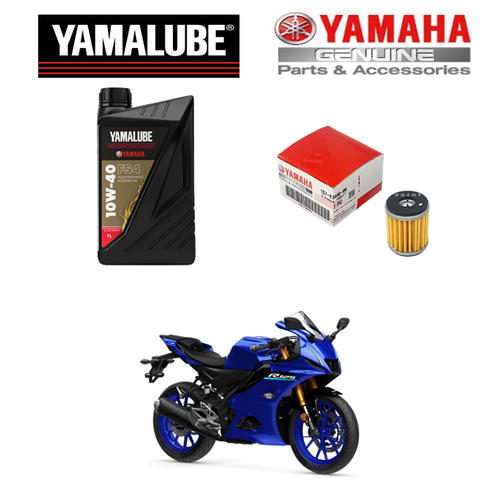 Yamalube Fully Synthetic Oil Service Kit - Yamaha YZF-R125 2008 Onwards