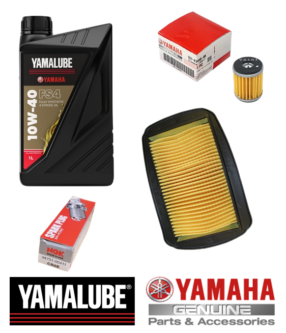 Yamaha YZF-R125 up to 2013 Service Kit - Fully Synthetic Oil, Filters & Plug