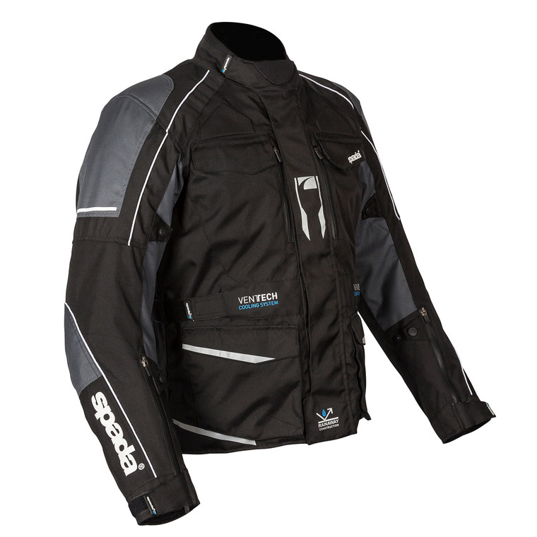 Spada City Nav Textile Motorcycle Jacket Waterproof CE -  Black