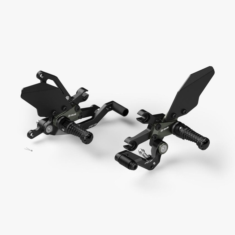 Genuine Yamaha Billet Black Rearset Kit for YZF-R7