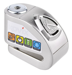Kovix KD 6mm Alarmed Motorcycle Disc Lock -Brushed Metal