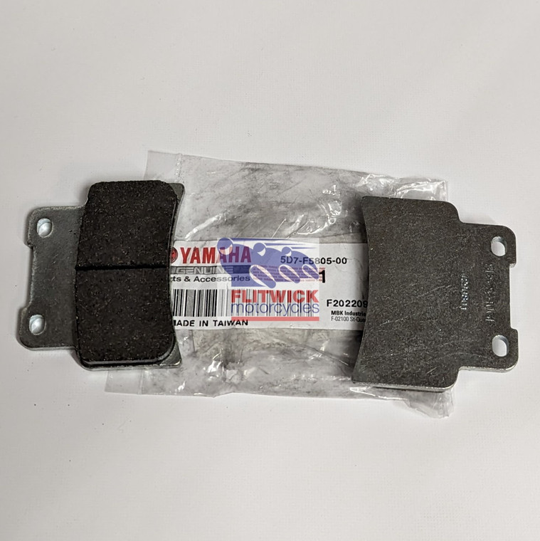Genuine Yamaha MT-125, YZF-R125, & YZF125 Front Brake Pad Pair Set - 5D7-F5805-00