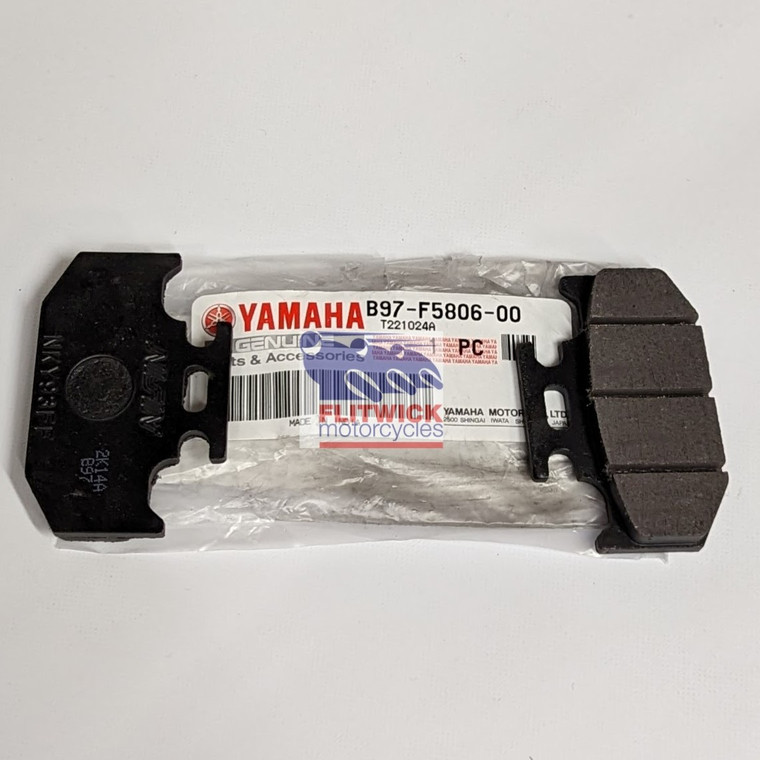 Genuine Yamaha XSR-125, YZF125, & MT-125 Rear Brake Pad Pair Set - B97-F5806-00