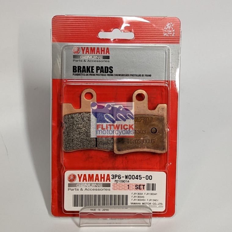 Genuine Yamaha FJR1300 All Years Front Brake Pad Pair Set - 3P6-W0045-00