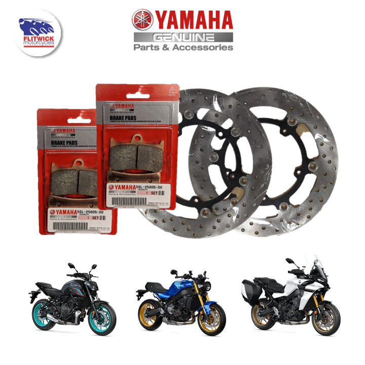 Genuine Yamaha Front Brake Discs & Pads Set -MT-09, Tracer 900/9 & XSR-900