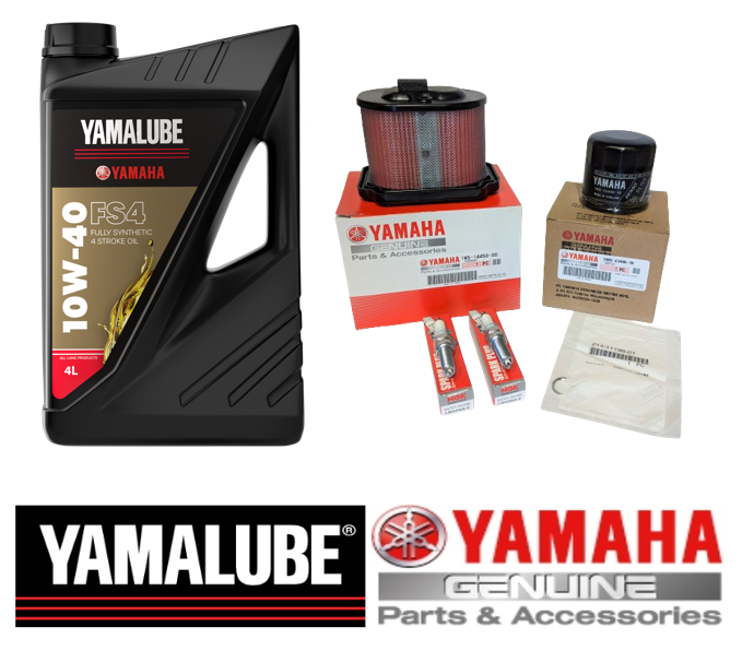 Genuine Yamaha Service Kit For MT-07, Tracer 700, Tracer 7, XSR700, & TENERE 700 - Yamalube Fully-Synthetic Oil/Oil & Air Filters/Plugs/Washer