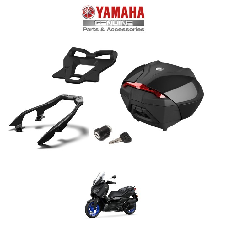 Genuine Yamaha XMAX 125/Tech Max/300 (2023 Onwards) 34l Top Box Luggage Incl. Lock Set (Fitted) *Colour Choice*